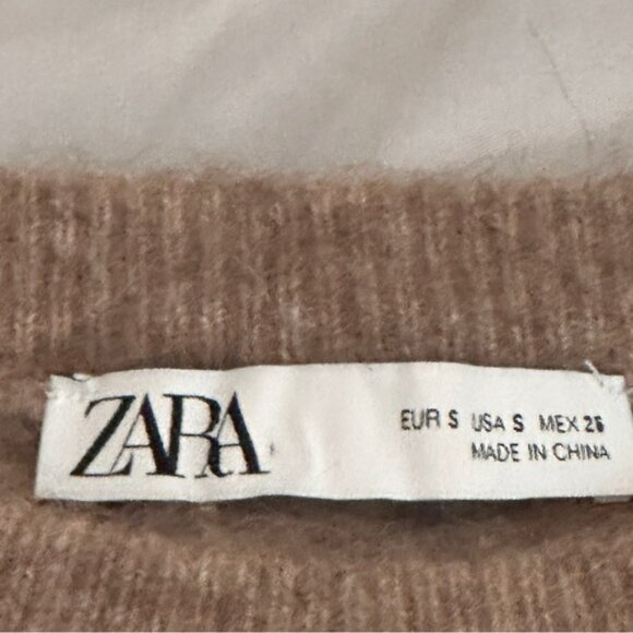Zara Beige Crew Neck Sweater - Picture 4 of 9